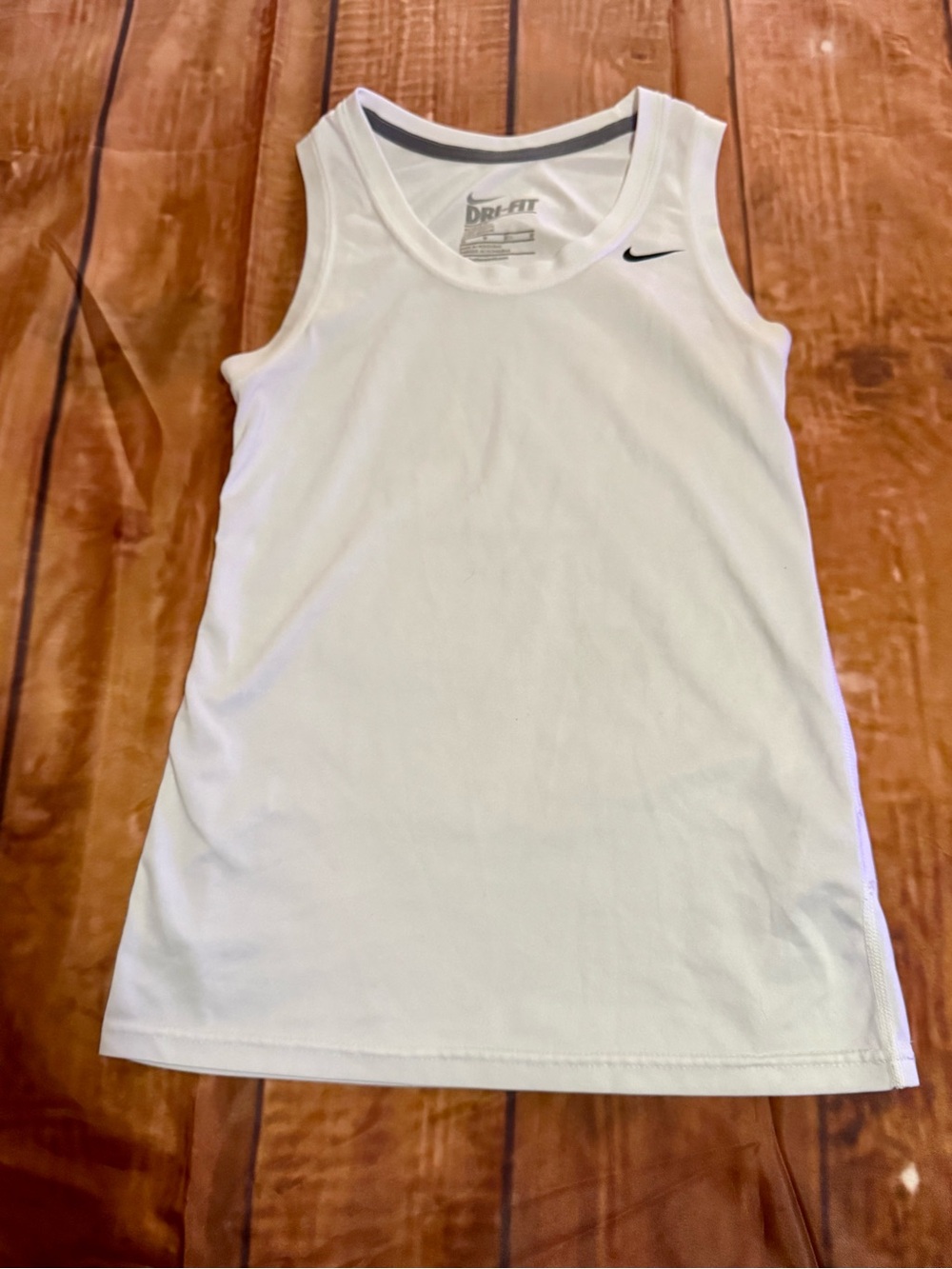 Nike White women’s Dri-FIT Athletic Tank Top